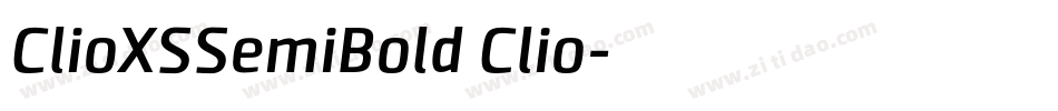 ClioXSSemiBold Clio字体转换